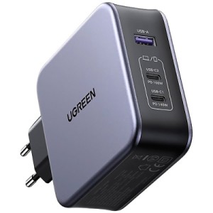 Зарядное устройство Ugreen 3xUSB 140W (2хUSB-C+USB-A) Gan CD289 with C to C Cable 1.5m (90549)