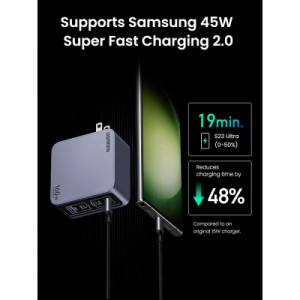Зарядное устройство Ugreen 4xUSB 160W (3xUSB-C + USB-A) Gan Nexode Pro X763 (25877)