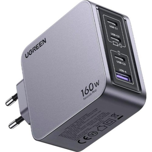 Зарядное устройство Ugreen 4xUSB 160W (3xUSB-C + USB-A) Gan Nexode Pro X763 (25877)
