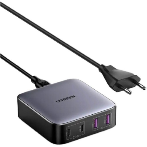 Зарядное устройство Ugreen 4xUSB 65W (2хUSB-C+2xUSB-A) Gan CD327 (90747)