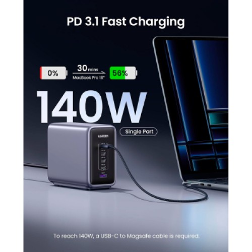 Зарядное устройство Ugreen 5xUSB 300W Nexode (5хUSB-C) CD333 (90903B)