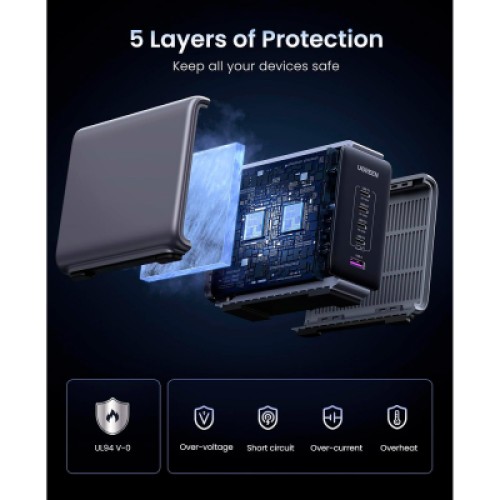 Зарядное устройство Ugreen 5xUSB 300W Nexode (5хUSB-C) CD333 (90903B)
