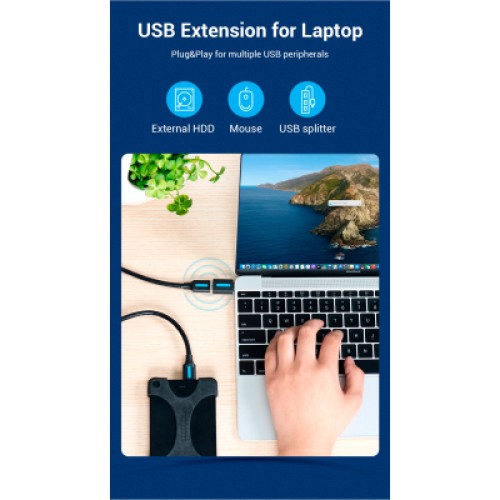 Переходник USB 2.0 Type-C to USB AF (OTG) VENTION (CDTB0)