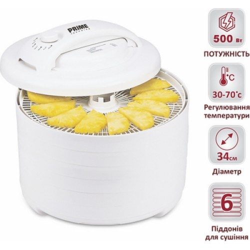 Сушка для овощей и фруктов PRIME Technics PFD 607 W (195984)