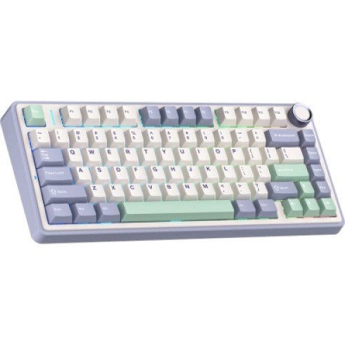 Клавиатура Aula F75 Gasket Greywood V3 switch Hot-Swap PBT Wireless/Bluetooth/USB White (6948391208640)