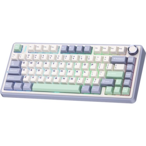Клавиатура Aula F75 Gasket Greywood V3 switch Hot-Swap PBT Wireless/Bluetooth/USB White (6948391208640)