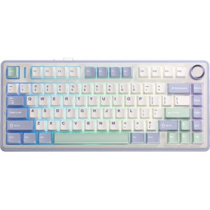 Клавиатура Aula F75 Gasket Greywood V3 switch Hot-Swap PBT Wireless/Bluetooth/USB White (6948391208640)