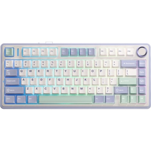 Клавиатура Aula F75 Gasket Greywood V3 switch Hot-Swap PBT Wireless/Bluetooth/USB White (6948391208640)