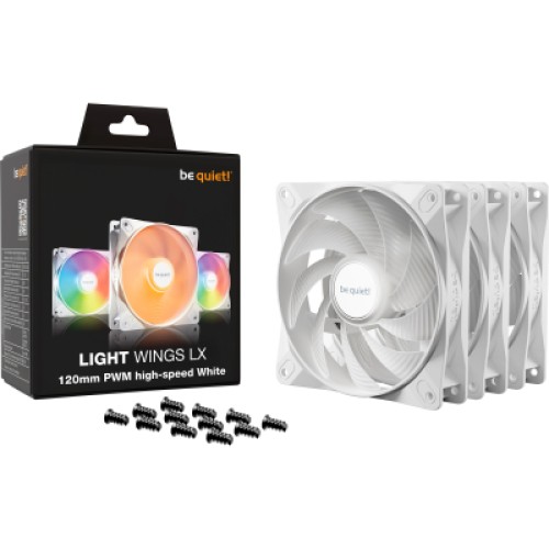 Кулер для корпуса Be quiet! LIGHT WINGS LX 120mm PWM high-speed білий (BL125)