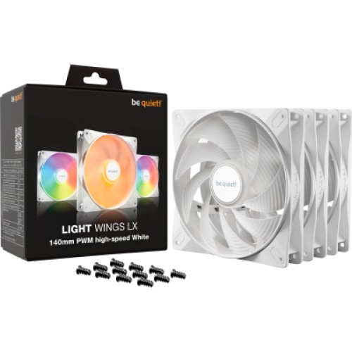 Кулер для корпуса Be quiet! LIGHT WINGS LX 140mm PWM high-speed білий (BL131)