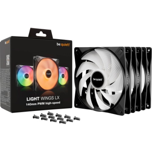Кулер для корпуса Be quiet! LIGHT WINGS LX 140mm PWM high-speed в комп (BL130)