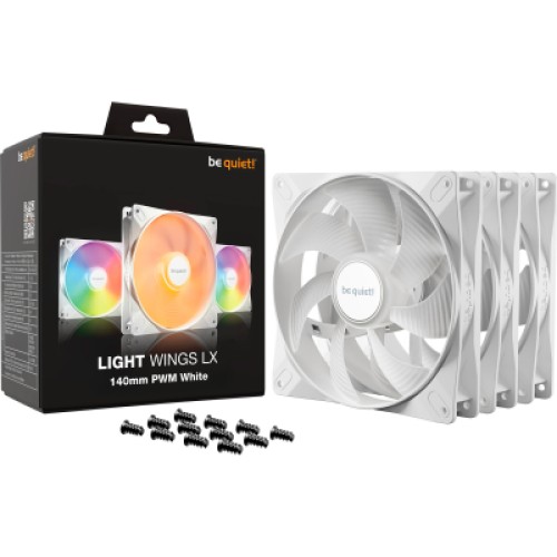 Кулер для корпуса Be quiet! LIGHT WINGS LX 140mm PWM білий в комп (BL128)