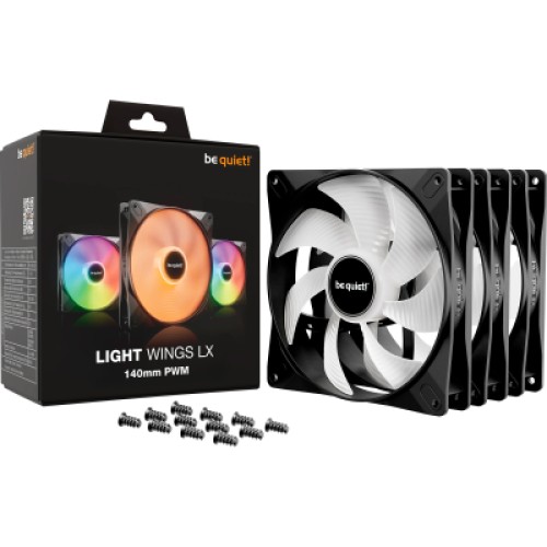 Кулер для корпуса Be quiet! LIGHT WINGS LX 140mm PWM в комплекті 3 (BL127)