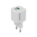 Зарядное устройство Canyon CU20AC GaN 20W 1xPD 1xQC EU White (CNS-CUW20AC)