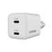 Зарядное устройство Canyon CU35CC GaN 35W 2xPD EU White (CNS-CUW35CC)