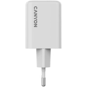 Зарядное устройство Canyon CU45AC GaN 45W 1xPD 1xQC EU White (CNS-CUW45AC)