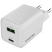 Зарядное устройство Canyon CU45AC GaN 45W 1xPD 1xQC EU White (CNS-CUW45AC)