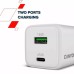 Зарядное устройство Canyon CU45AC GaN 45W 1xPD 1xQC EU White (CNS-CUW45AC)