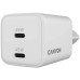 Зарядное устройство Canyon CU45CC GaN 45W 2xPD EU White (CNS-CUW45CC)