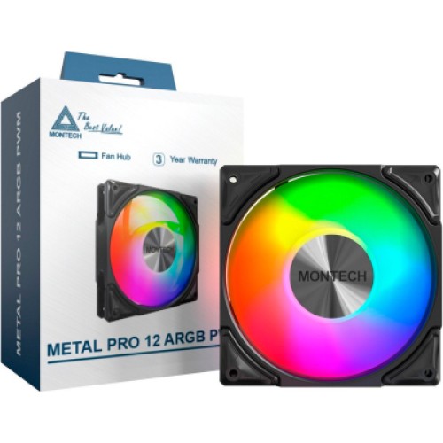 Кулер для корпуса MONTECH METAL PRO 12 ARGB PWM BLK