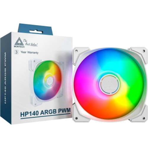 Кулер для корпуса MONTECH HP140 PWM WHITE