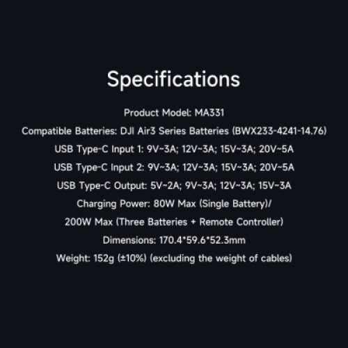 Зарядное устройство для дрона iSDT MA331 Air 3 Series Charging Hub (iSDT-MA331)
