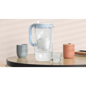 Фильтр-кувшин Brita Glass Jug One скляний 2.5л (1.7л води) з фільтр-картриджем, синій (1050452)
