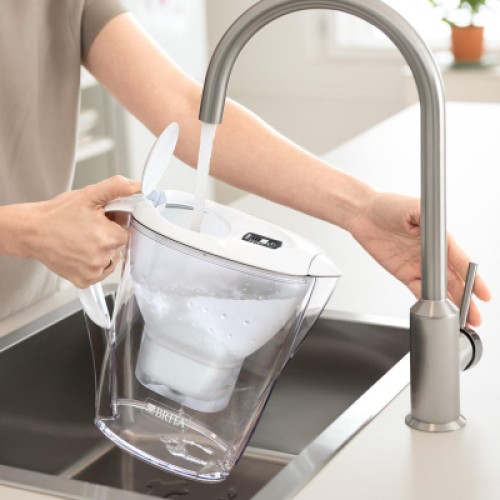 Фильтр-кувшин Brita Marella Memo MXPro 2.4л (1.4л води) з фільтр-картриджем 3шт, білий (1052791)