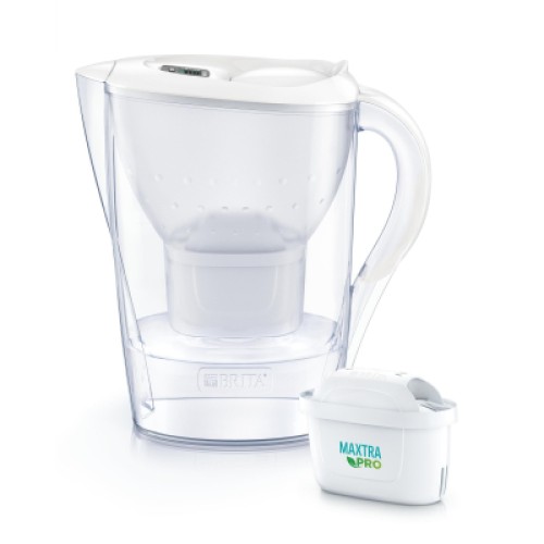 Фильтр-кувшин Brita Marella Memo MXPro 2.4л (1.4л води) з фільтр-картриджем 3шт, білий (1052791)