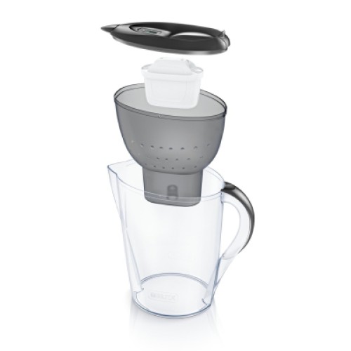 Фильтр-кувшин Brita Marella Memo MXPro 2.4л (1.4л води) з фільтр-картриджем 3шт, графіт (1052796)