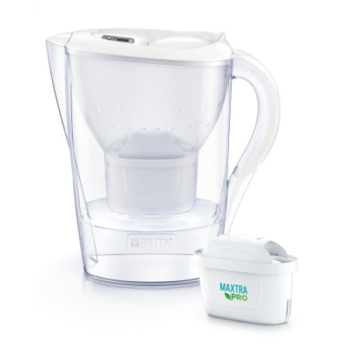 Фильтр-кувшин Brita Marella Memo MXPro 2.4л (1.4л води) з фільтр-картриджем, білий (1052789)
