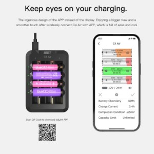 Зарядное устройство для аккумуляторов iSDT C4 Air Quick Battery Charger (iSDT-C4)