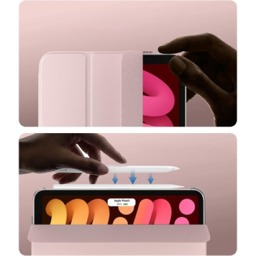 Чехол для планшета BeCover Tri Fold Hard Apple iPad Mini 7 2024 Pink (712454)