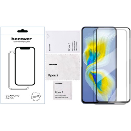 Стекло защитное BeCover Infinix Smart 9 (X6532) Black (712347)