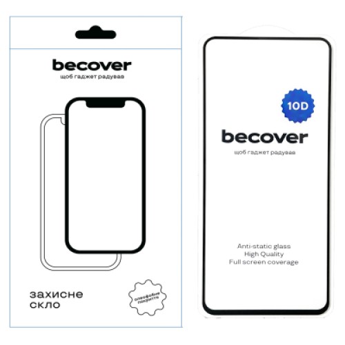 Стекло защитное BeCover Oppo А60 4G / A3 / A3x / A40m 10D Black (712354)