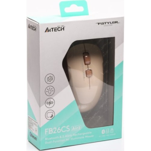 Мышка A4Tech FB26CS Air2 Bluetooth/Wireless Cafe Latte (4711421999236)