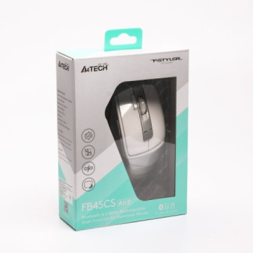 Мышка A4Tech FB45CS Air2 Bluetooth/Wireless Silver/White (4711421999373)