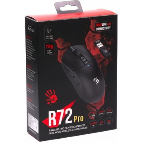 Мышка A4Tech Bloody R72 Pro Wireless/USB Black (4711421000871)
