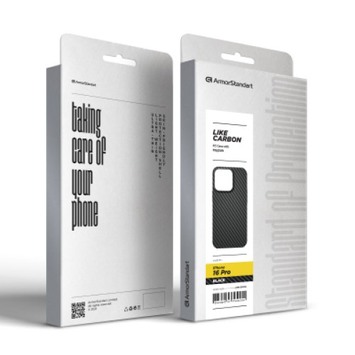 Чехол для мобильного телефона Armorstandart LikeCarbon MagCase Apple iPhone 16 Pro Black (ARM80094)