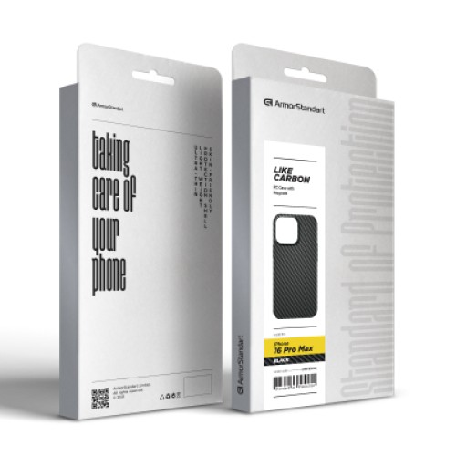 Чехол для мобильного телефона Armorstandart LikeCarbon MagCase Apple iPhone 16 Pro Max Black (ARM80093)