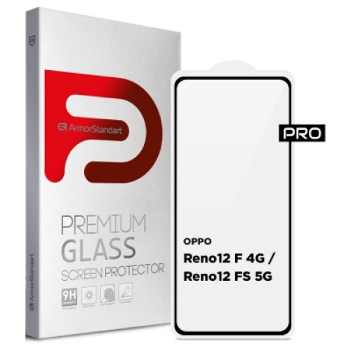 Стекло защитное Armorstandart Pro OPPO Reno12 F 4G / Reno12 FS 5G Black (ARM81826)