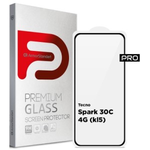 Стекло защитное Armorstandart Pro Tecno Spark 30C 4G (kl5) Black (ARM81169)