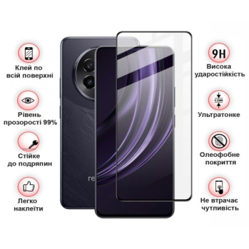 Стекло защитное BeCover Realme 13 Plus 5G Black (712502)