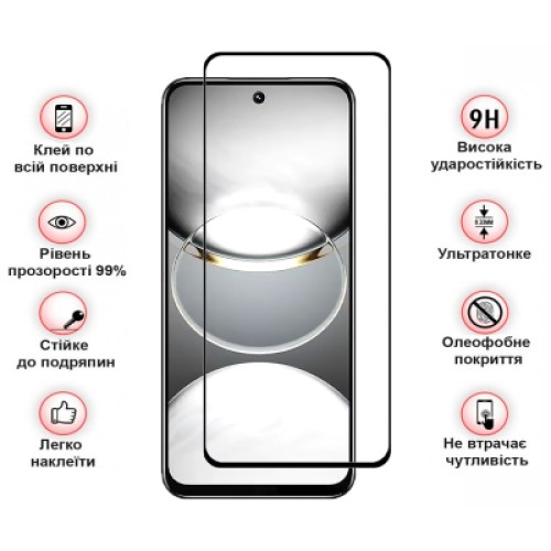 Стекло защитное BeCover Tecno Spark 30 (KL6) Black (712500)