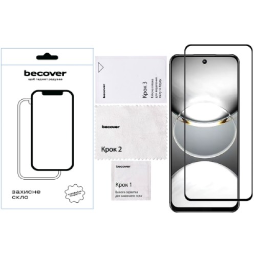 Стекло защитное BeCover Tecno Spark 30 (KL6) Black (712500)