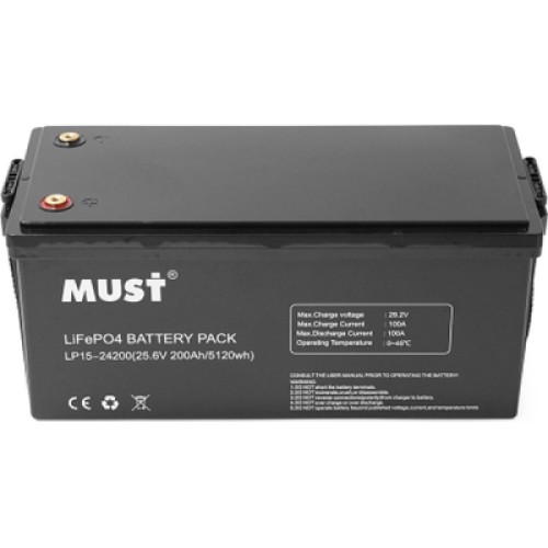 Батарея LiFePo4 Must 25.6V - 200Ah (LP15-24200)