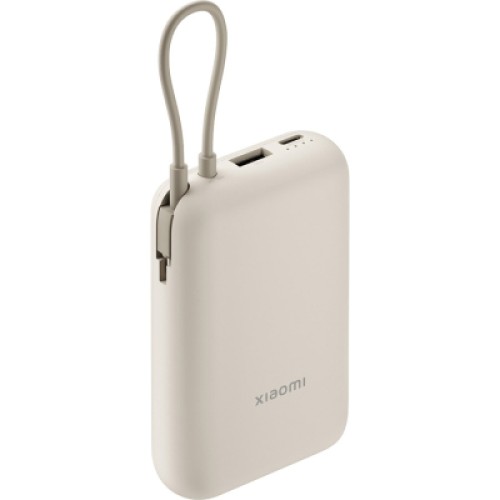 Батарея универсальная Xiaomi 10000mAh 22.5W, Integrated Cable, beige (BHR9072GL)