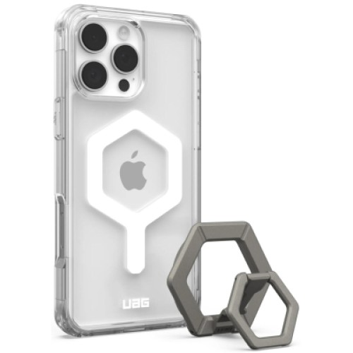 Чехол для мобильного телефона UAG Apple iPhone 16 Pro Max Plyo MagSafe Ice White/Titanium Stand (1144811BV01)