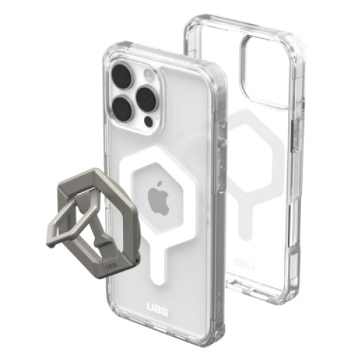 Чехол для мобильного телефона UAG Apple iPhone 16 Pro Max Plyo MagSafe Ice White/Titanium Stand (1144811BV01)