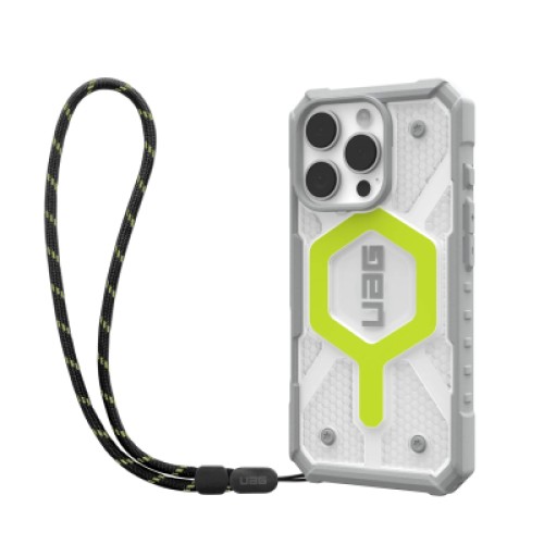 Чехол для мобильного телефона UAG iPhone 16 Pro Pathfinder Clear Magsafe Active Neon Lanyard (1144641BV01)